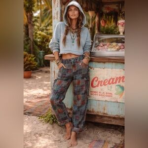 Nu Vintage Artisan Patchwork Cargo Pants Sz-XL